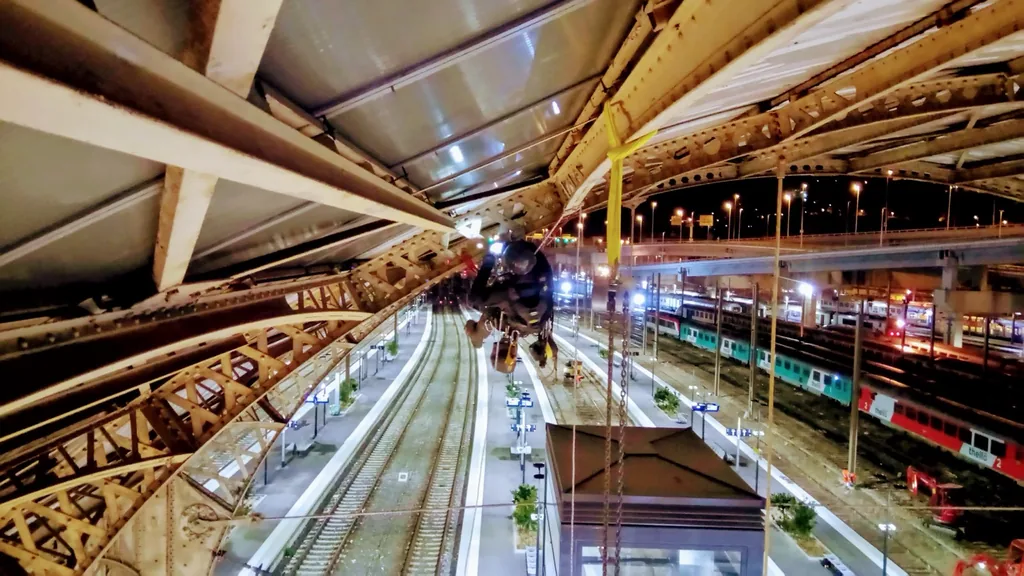 Night-time work on the structure of Nice railway station
